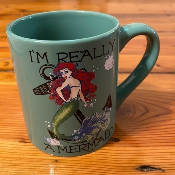 Disney The Little Mermaid Arial Coffee Mug I'm Really A Mermaid Green Ceramic - Picture 1 of 5